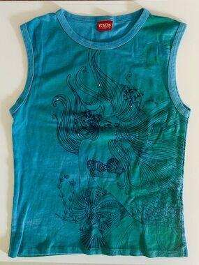 ITSUS Vintage Y2K Mermaid Graphic Tank Top Medium NWOT